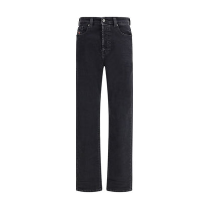 Black Cotton Relaxed Fit Jeans
