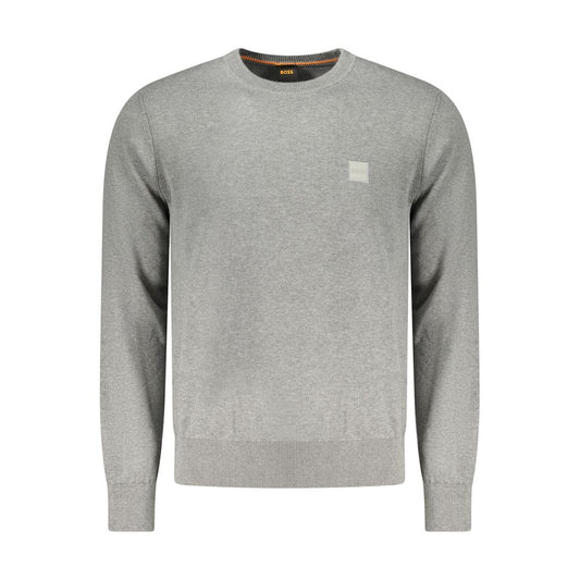 Gray Cotton Men Sweater