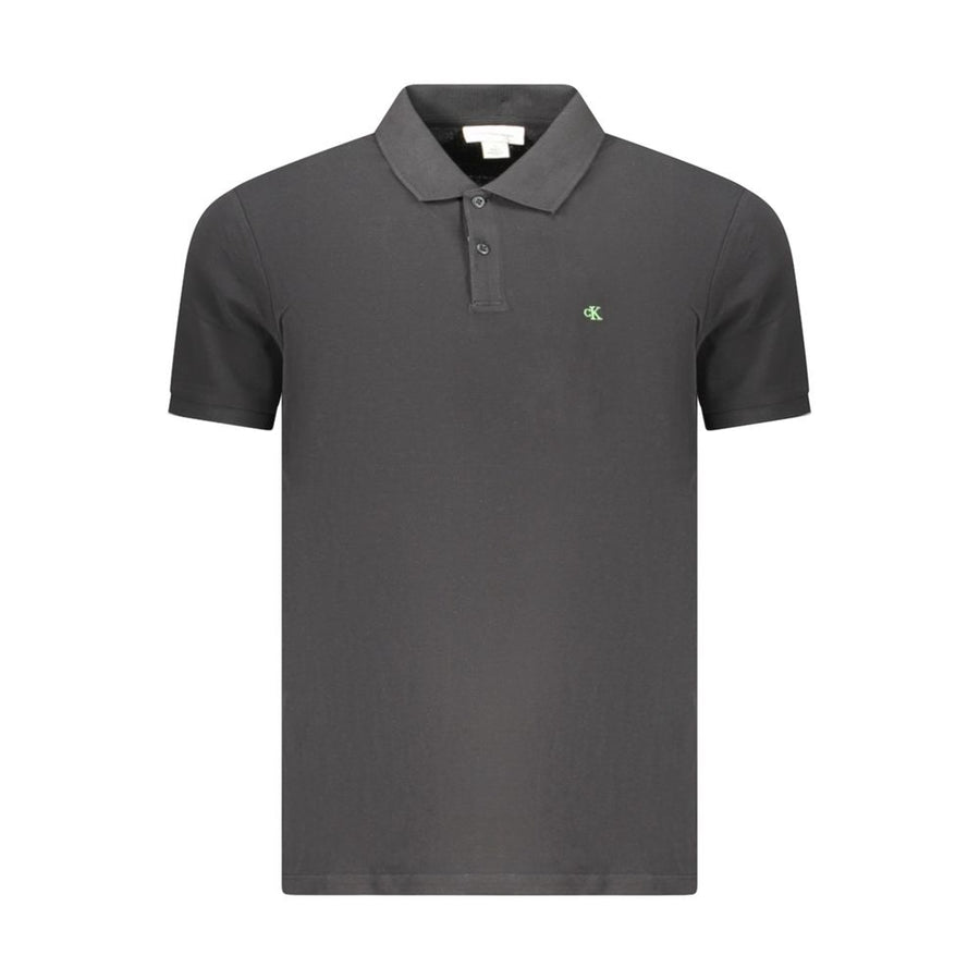 Black Cotton Polo Shirt