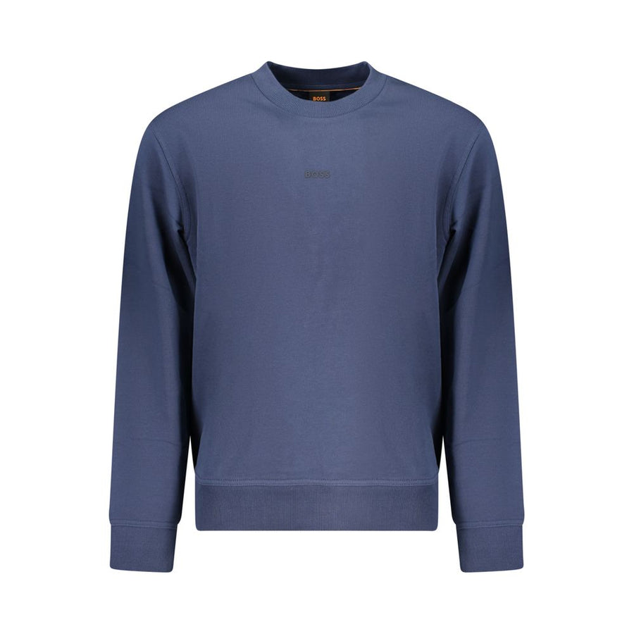 Blue Cotton Men Sweater