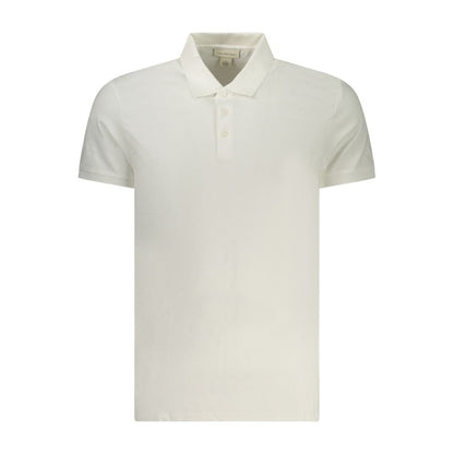 White Cotton Men Polo Shirt