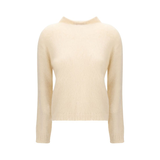 Cream Polyamide Sweatshirt