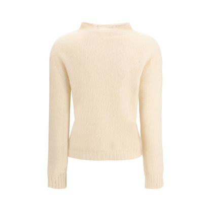 Cream Polyamide Sweatshirt