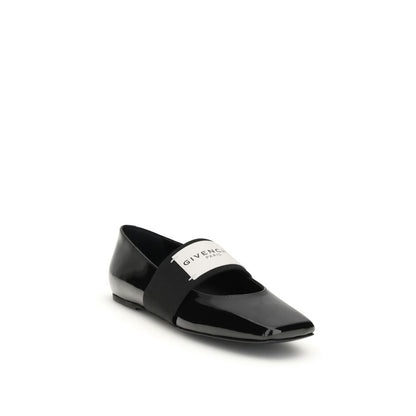Black Leather Ballet Flats