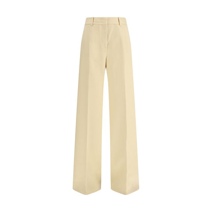 Yellow Fleece Wool Casual Pants