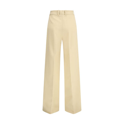 Yellow Fleece Wool Casual Pants