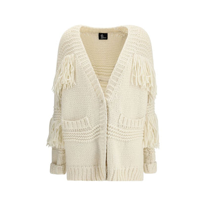 Cream Polyamide Cardigan