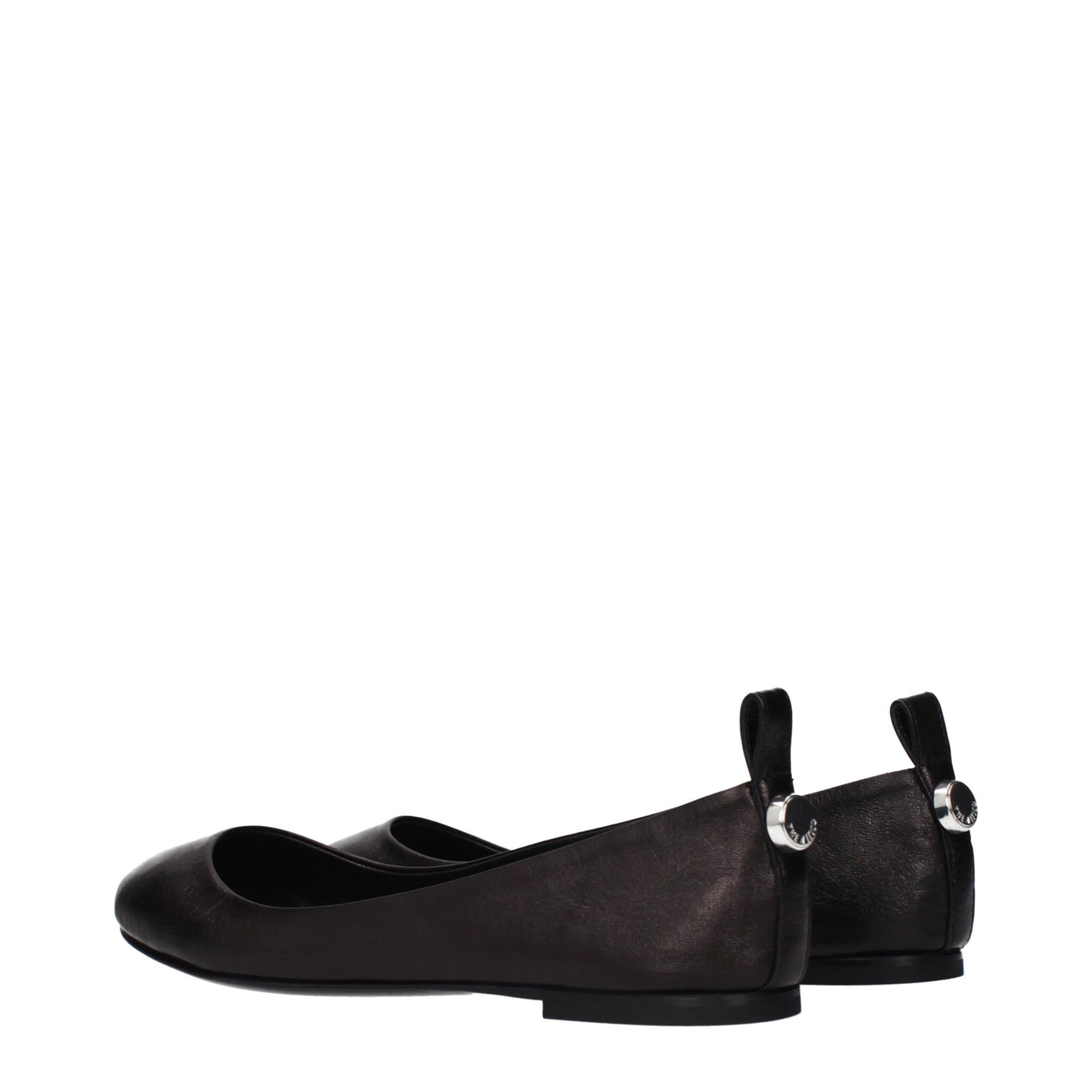 Black Leather Ballet Flats