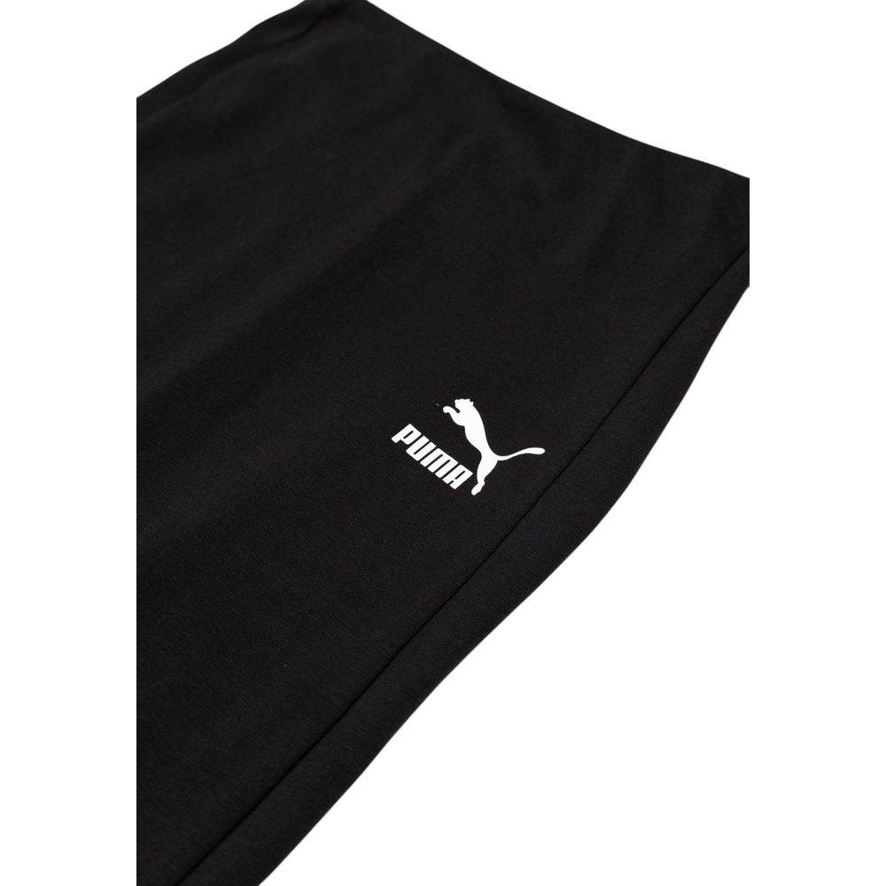 Black Cotton Long Skirt
