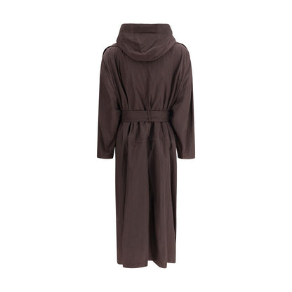 Brown Polyamide Trench Coat