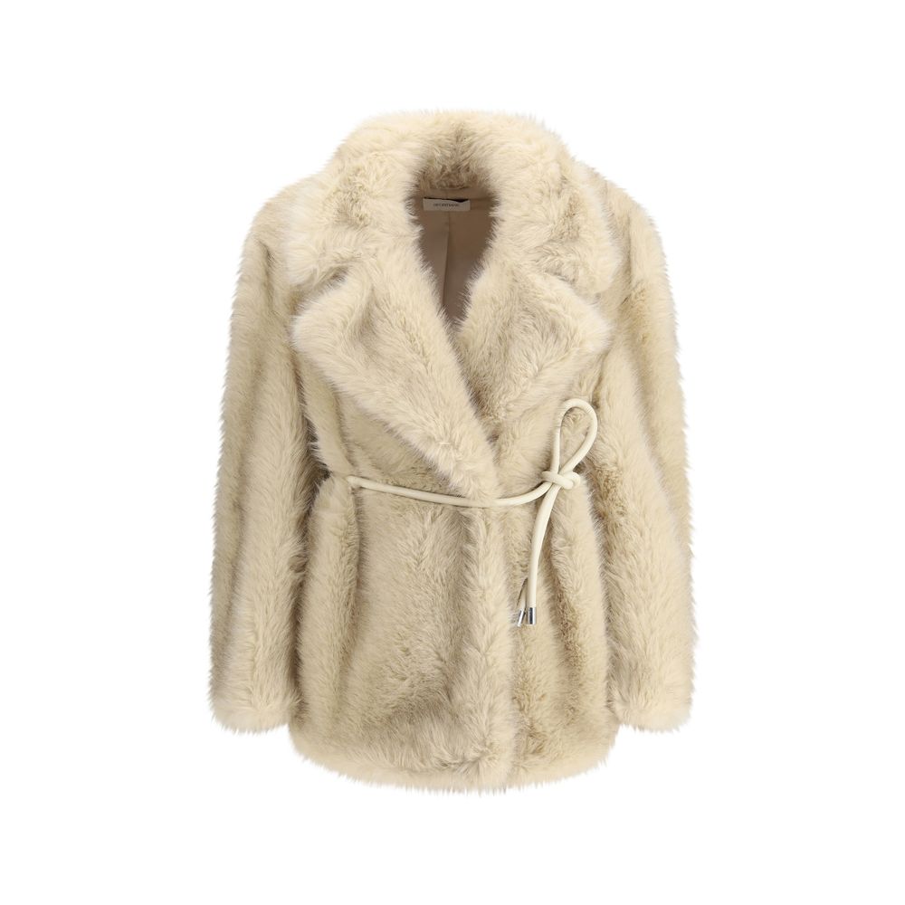 Beige Polyester Coat