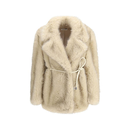 Beige Polyester Coat