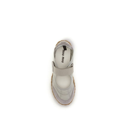 Gray Recycled Polyamide Ballet Flats