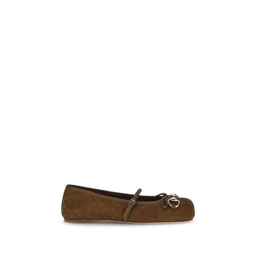 Brown Calf Leather Bos Taurus Ballet Flats