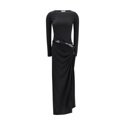 Black Polyester Casual Dress