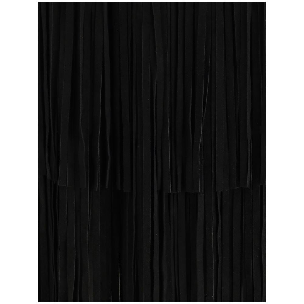 Black Silk Long Skirt