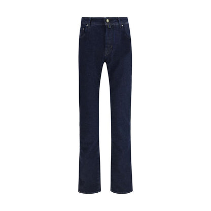 Blue Cotton Slim Fit Jeans