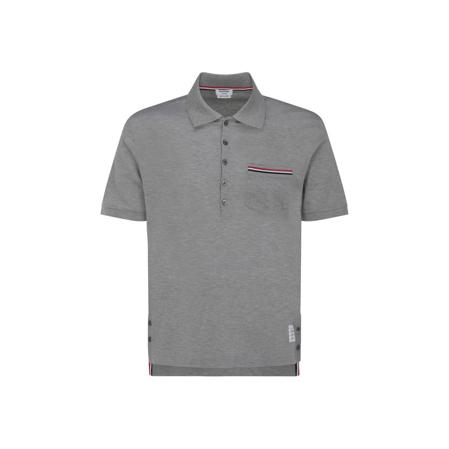 Gray Cotton Polo Shirt