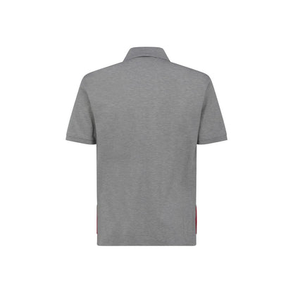Gray Cotton Polo Shirt