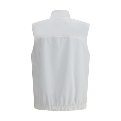 White Polyamide Sleveless Jacket