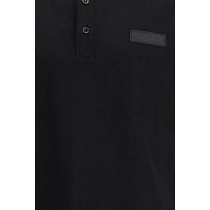 Black Cotton Polo Shirt