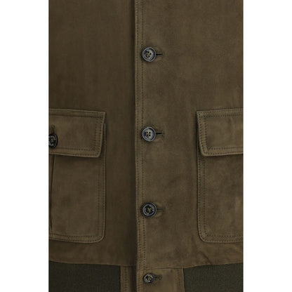 Brown Calf Leather Bos Taurus Bomber