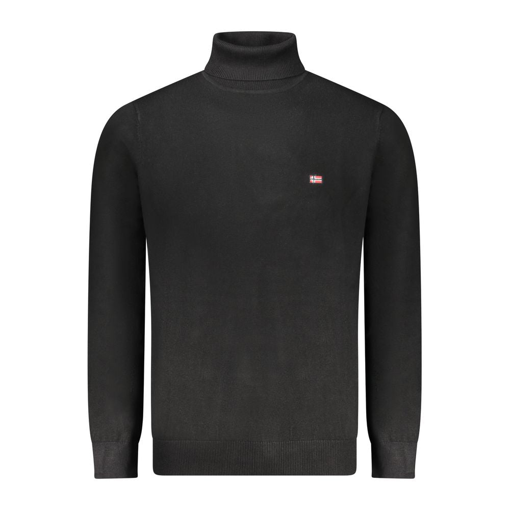 Black Polyester Men Sweater