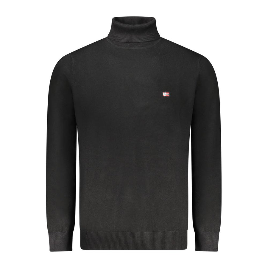 Black Polyester Men Sweater