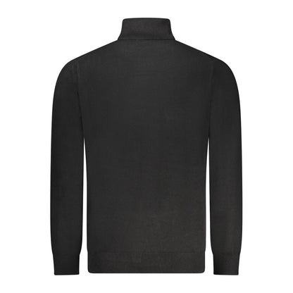 Black Polyester Men Sweater