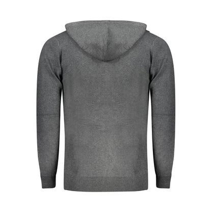 Grigio Poliammide Men's Cardigan