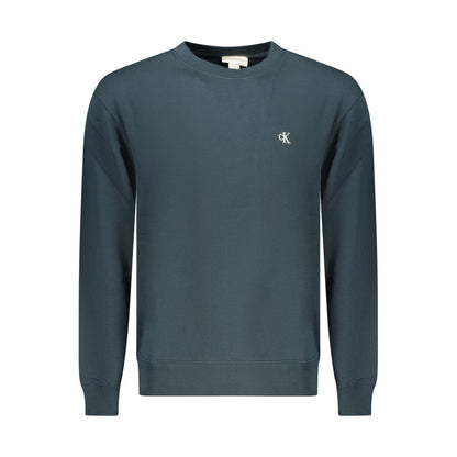 Blue Cotton Men Sweater