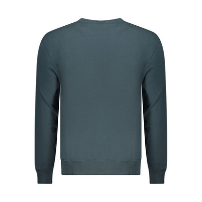 Blue Cotton Men Sweater