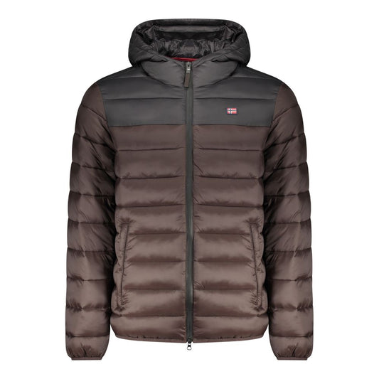 Brown Polyamide Men Jacket