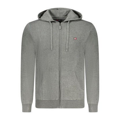 Grigio Poliammide Mens Cardigan