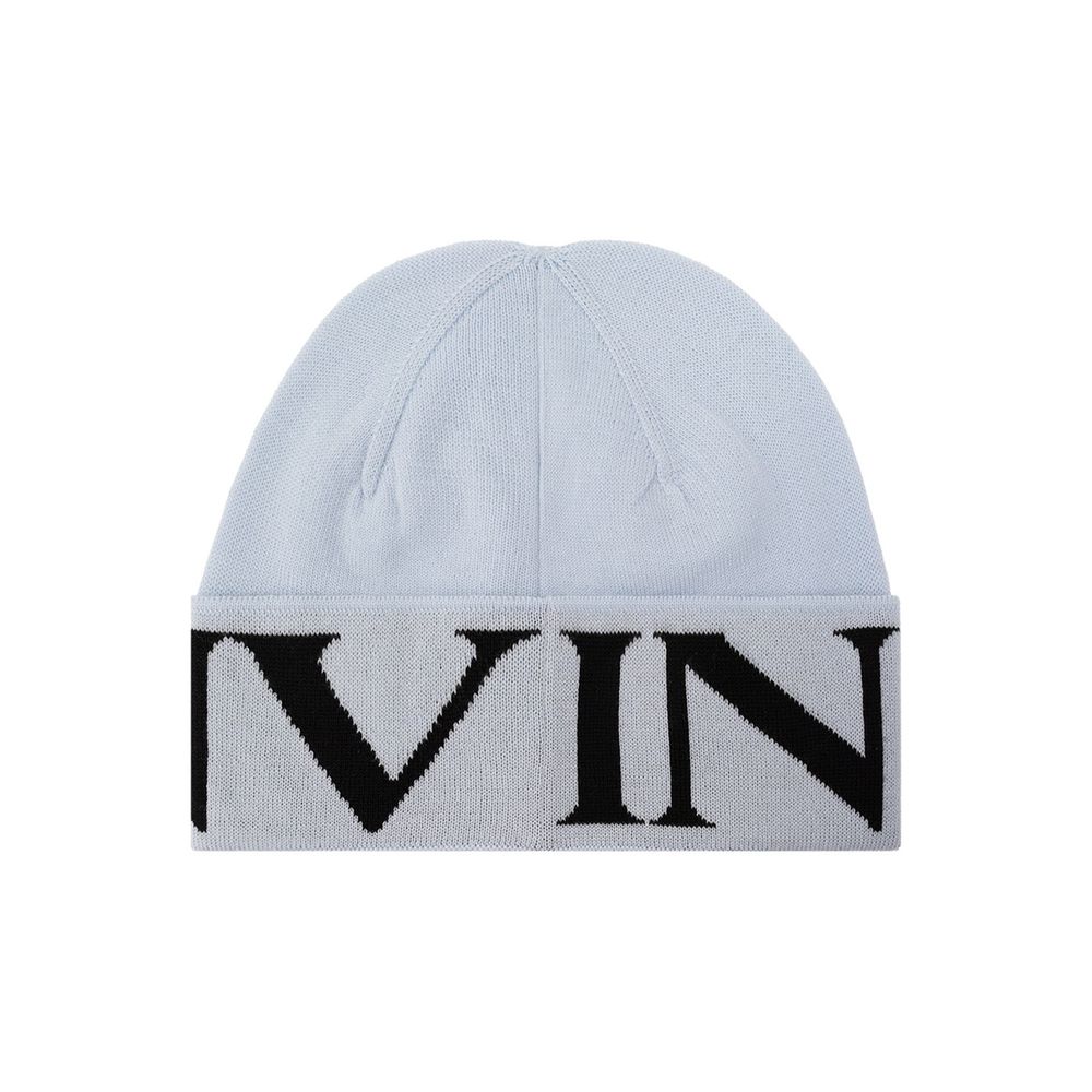 Blue Virgin Wool Beanie
