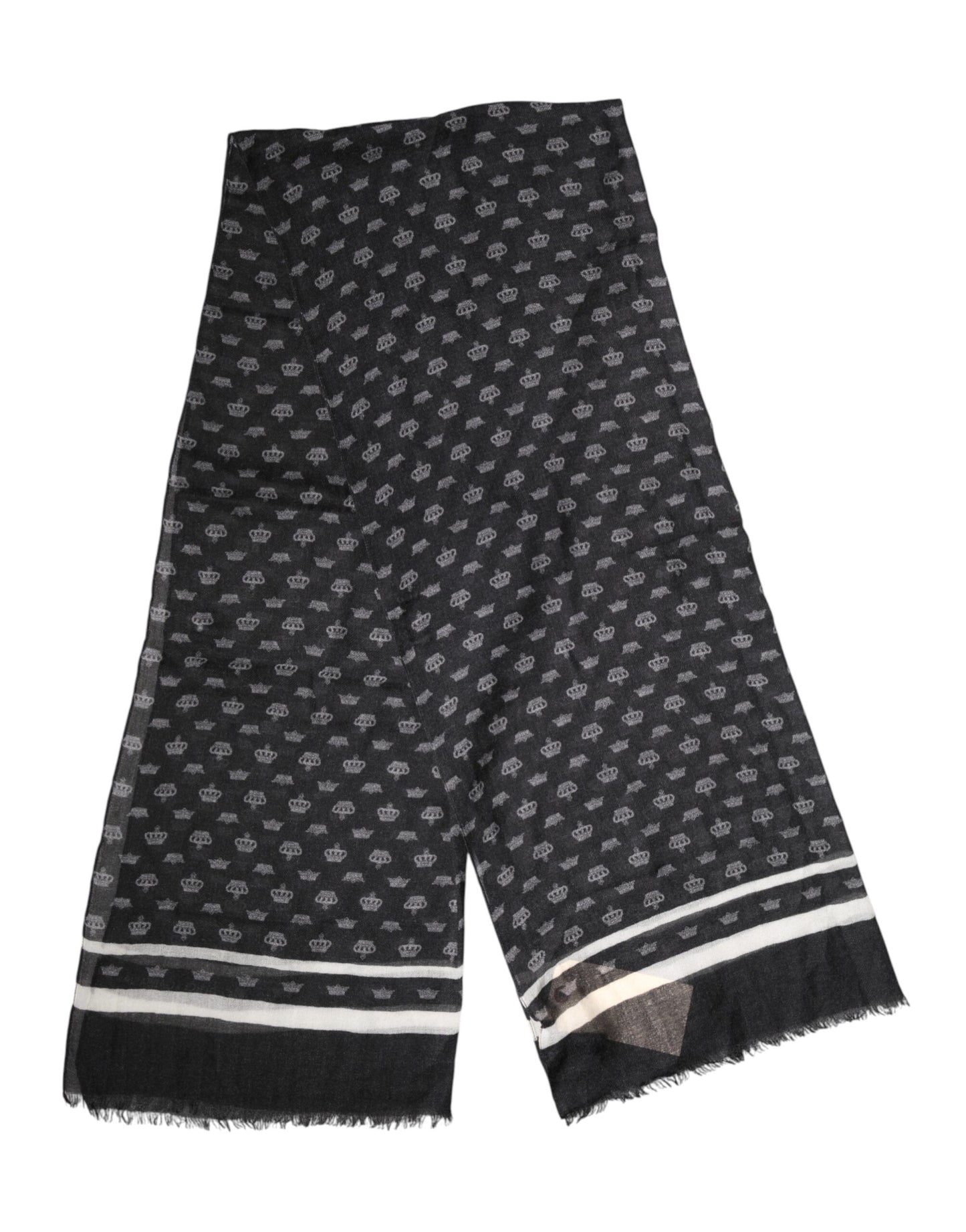 Black Crown Cashmere Neck Wrap Shawl Scarf