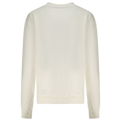 White Cotton Women Sweatshirt