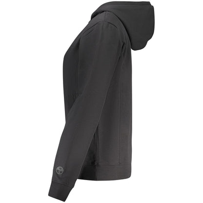 Black Cotton Women Hoodie