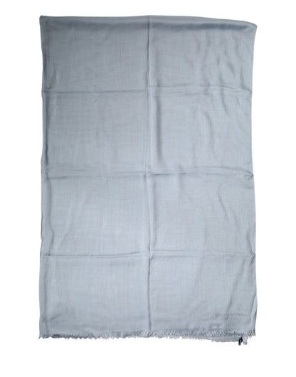 Light Blue Cashmere Knitted Shawl