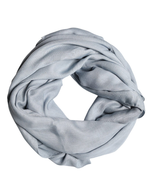 Light Blue Cashmere Knitted Shawl