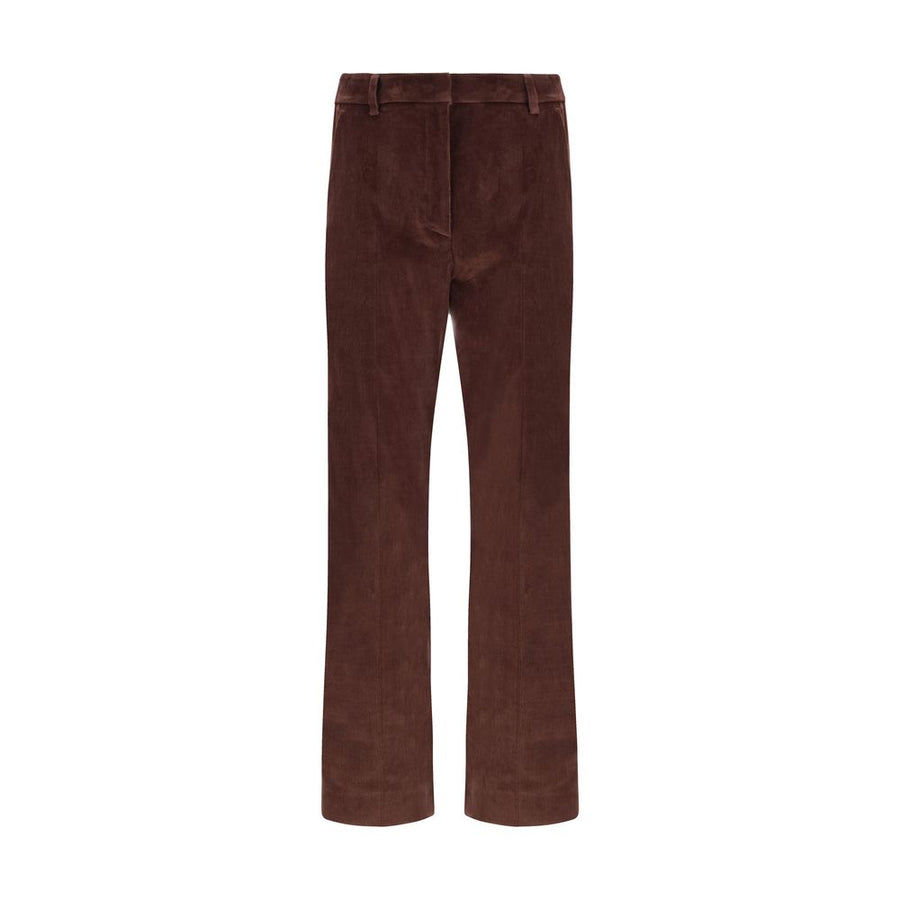 Bordeaux Cotton Cropped Pants