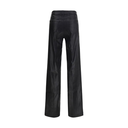 Black Cotton Casual Pants