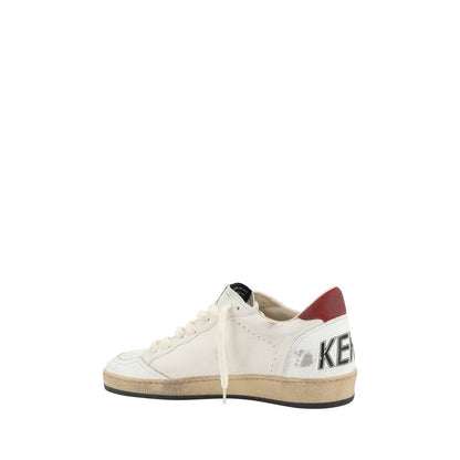 Beige Calf Leather Bos Taurus Low Top Sneakers