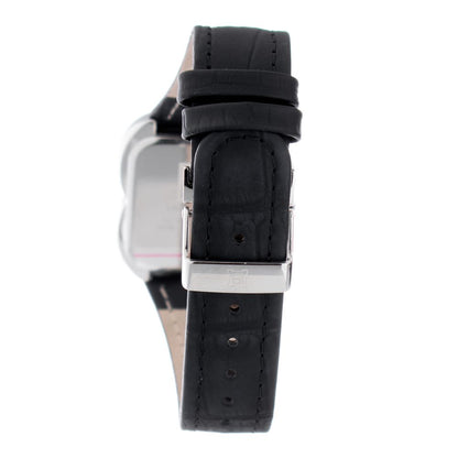 Black Leather Dress Watch