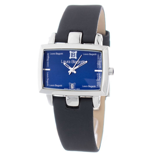 Black Leather Dress Watch