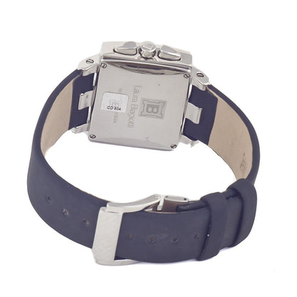 Black Leather Bracelet Watch