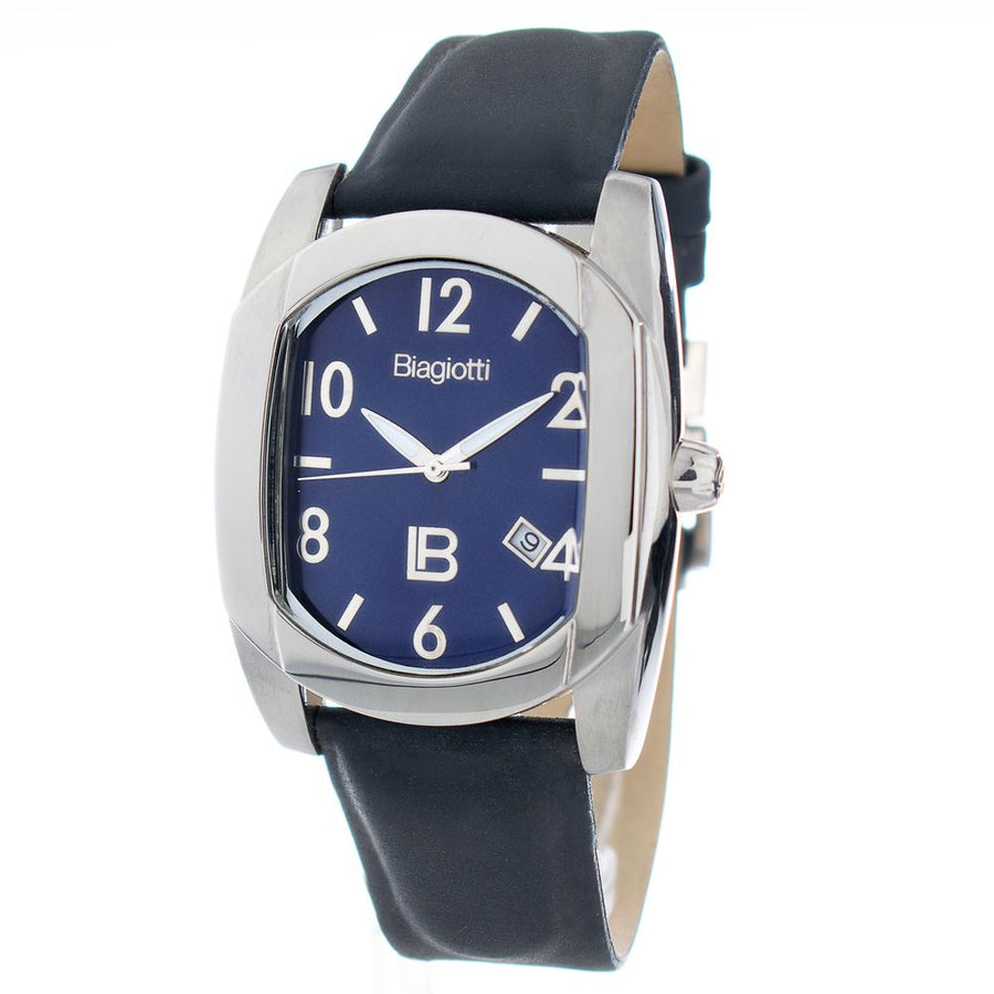 Blue Leather Dress Watch
