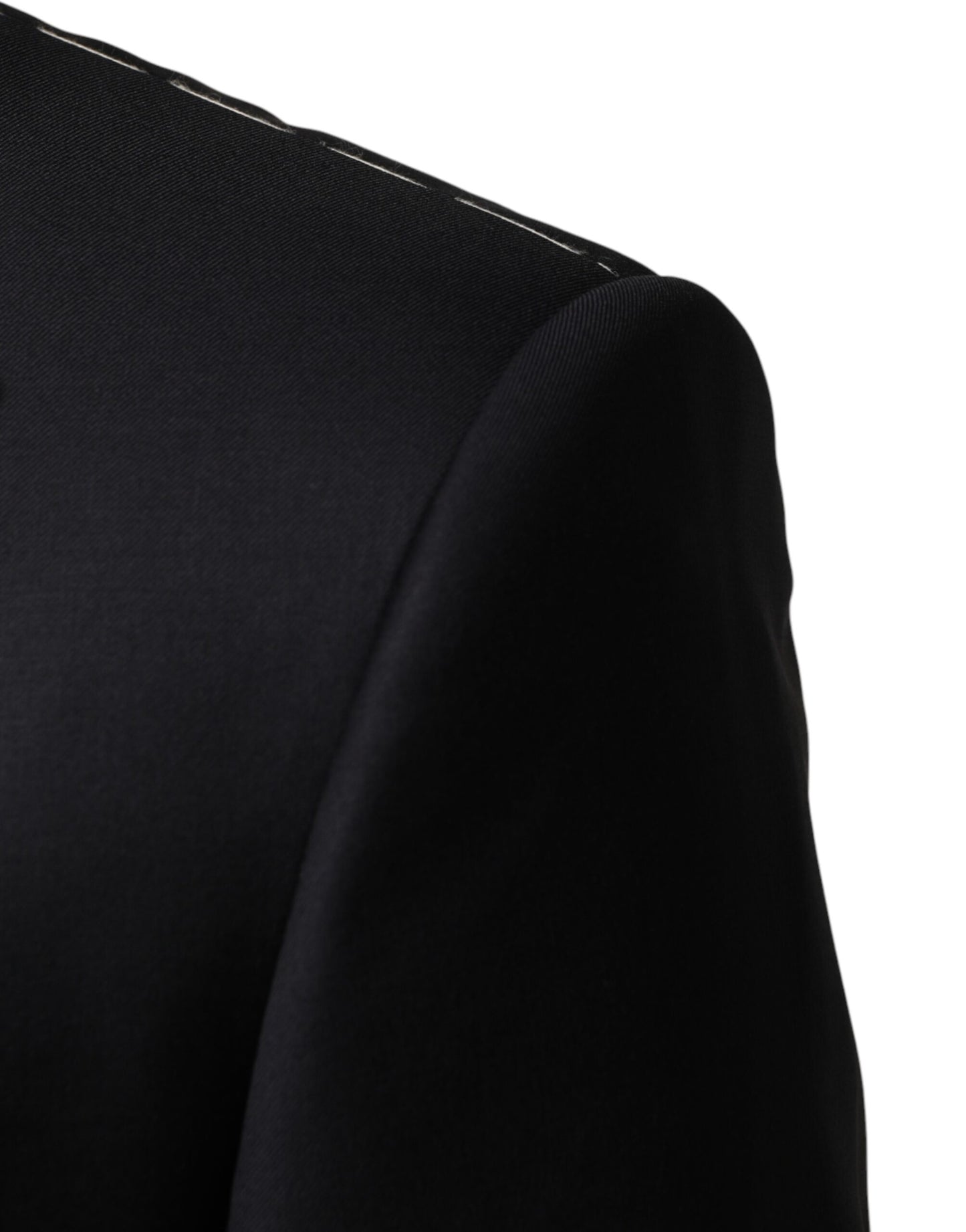 Blue Wool Single Breasted 3 Piece Men Suit