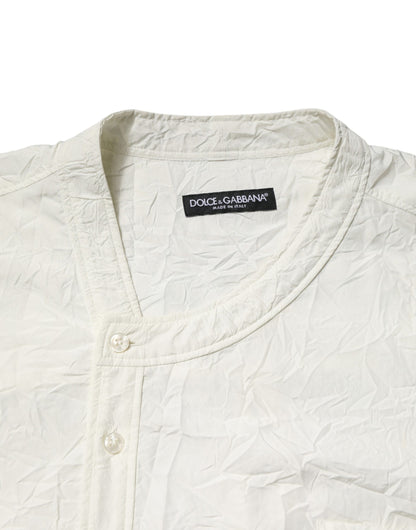 White Cotton Men Long Sleeves Men Shirt