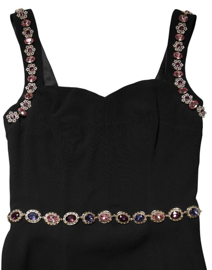 Black Embellished Sheath MermaidGown Dress